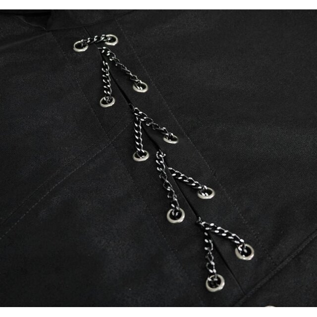 Shiny Cyber-Goth Shirt Morpheus with Chains