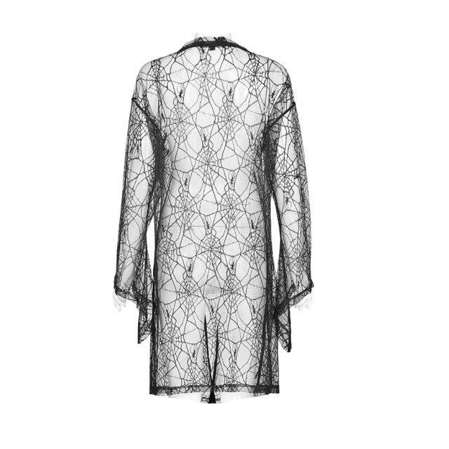 Punk Rave Over-sized Spiderweb Jacket Arachnarok