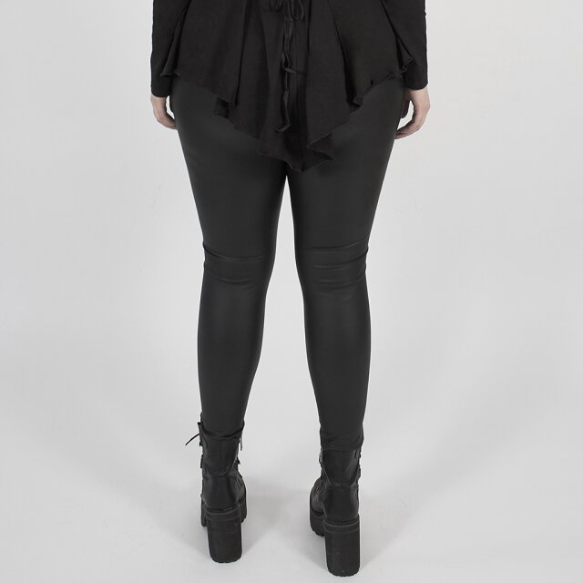 PUNK RAVE Wetlook Leggings Eternal mit breiter Spitzenborte 50 (3XL)