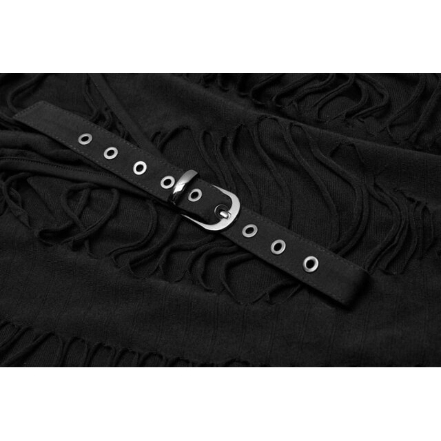 PUNK RAVE Trägerkleid Cadaver im Fetzenlook 50-54 (4XL-5XL)