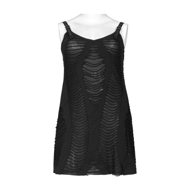 PUNK RAVE Trägerkleid Cadaver im Fetzenlook 50-54 (4XL-5XL)