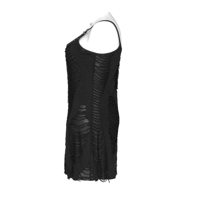 PUNK RAVE Trägerkleid Cadaver im Fetzenlook 50-54 (4XL-5XL)
