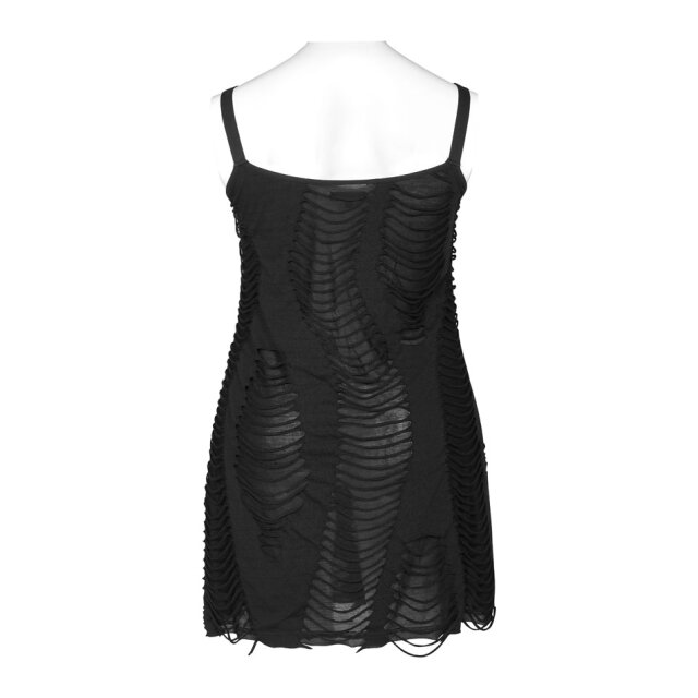 PUNK RAVE Trägerkleid Cadaver im Fetzenlook 50-54 (4XL-5XL)
