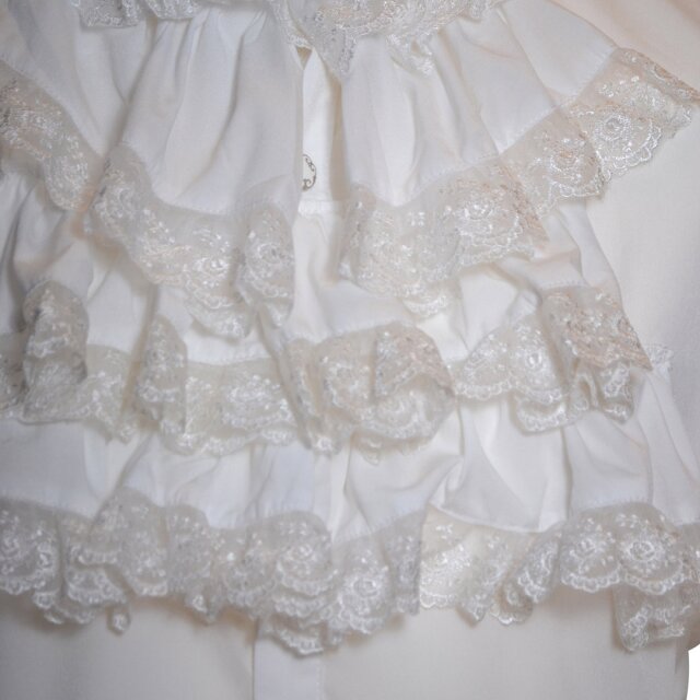 Victorian ruffles shirt Lucifer - size: 3XL - colour: white