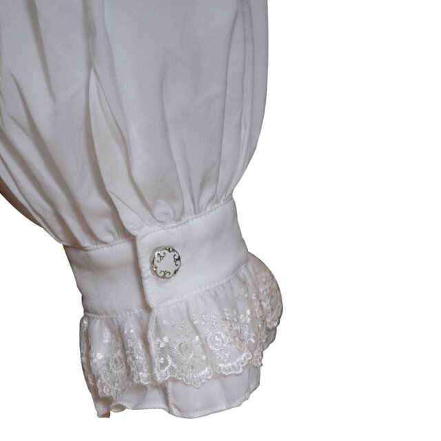 Victorian ruffles shirt Lucifer - size: 3XL - colour: white