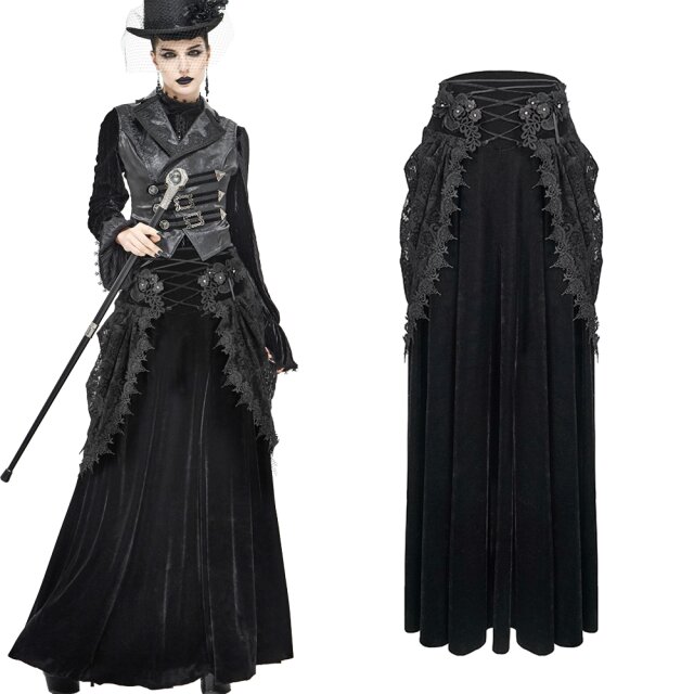 Devil Fashion bodenlanger viktorianischer Rock (SKT127)...