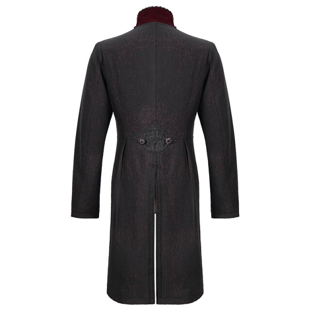 Viktorianischer Frack Blackwood in Schwarz-Rot M