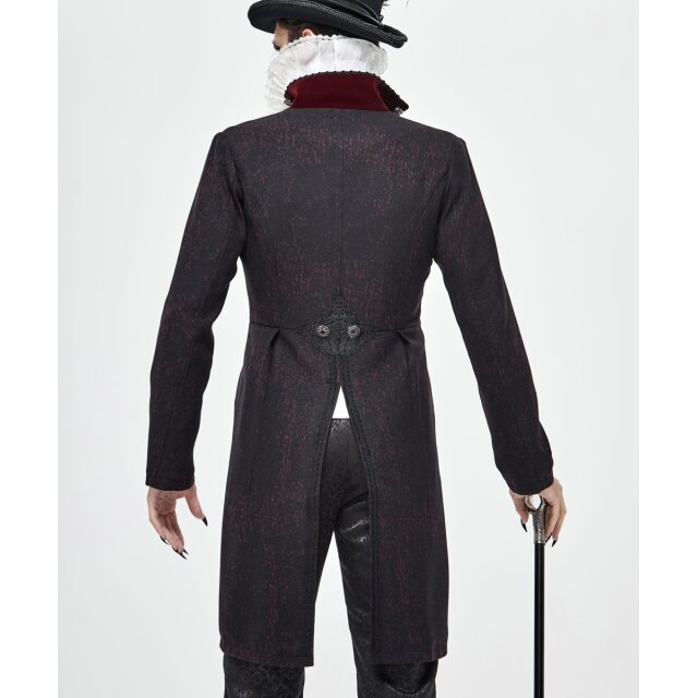 Viktorianischer Frack Blackwood in Schwarz-Rot 3XL