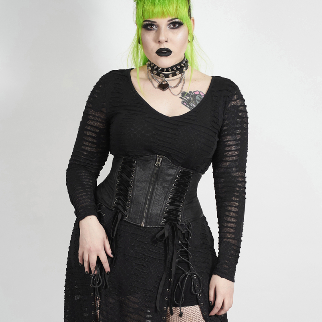 PUNK RAVE corsage belt in leather look