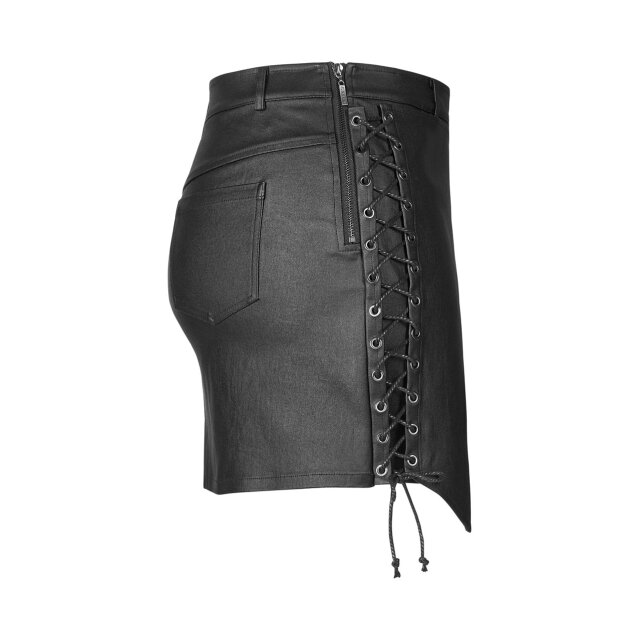 PUNK RAVE Minirock Paranoid in Leder-Optik 50 (3XL)
