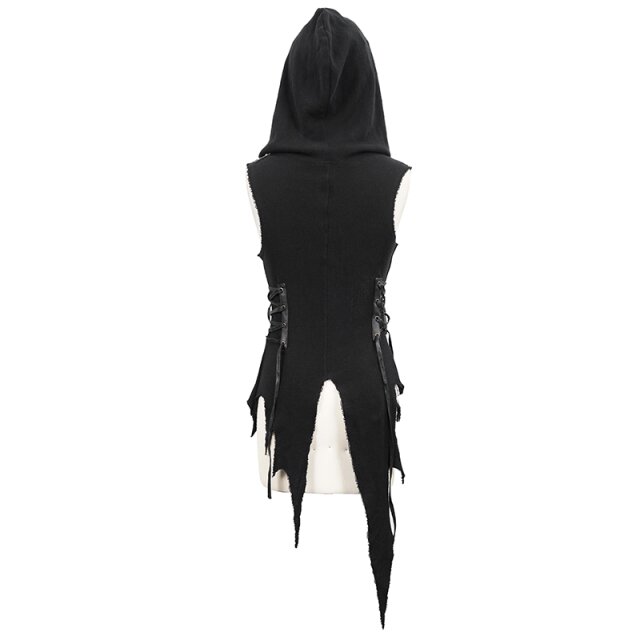 Postapocalyptic tattered vest Pestilence with hood