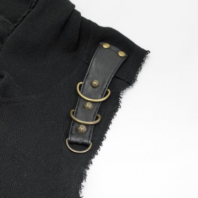 Bauchfreie Postapokalyse Fetzen-Weste Pestilence mit Hood XL-XXL