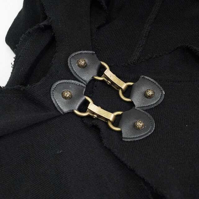 Bauchfreie Postapokalyse Fetzen-Weste Pestilence mit Hood XL-XXL