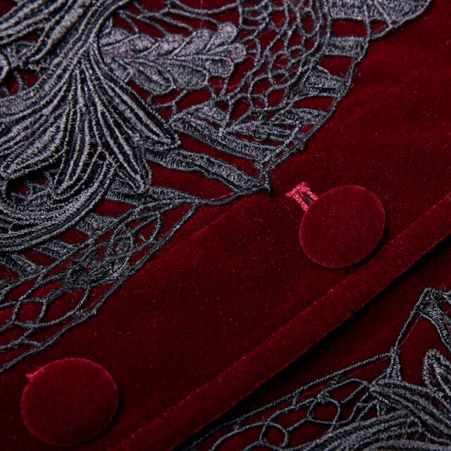 Punk Rave Velvet Coat Poppet in black or red red XL