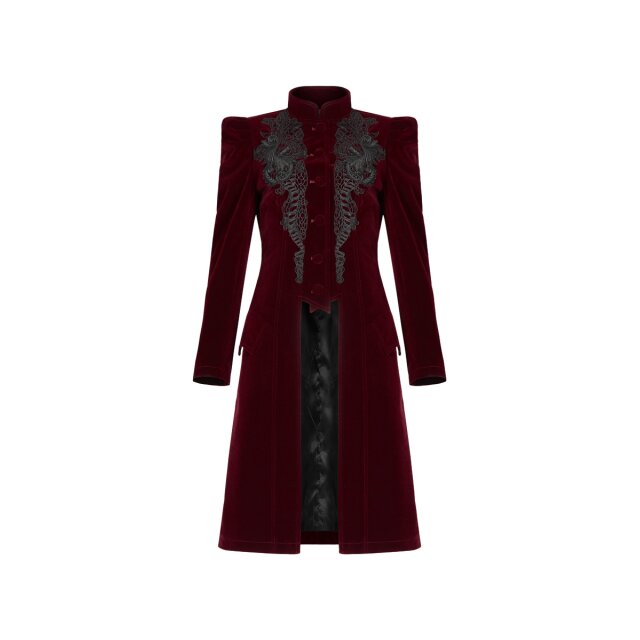 Punk Rave Velvet Coat Poppet in black or red red XL