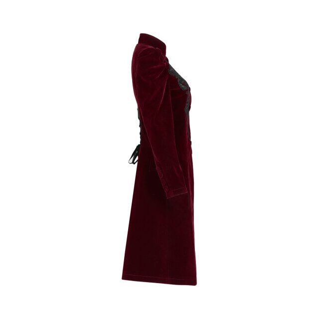 Punk Rave Velvet Coat Poppet in black or red red XL