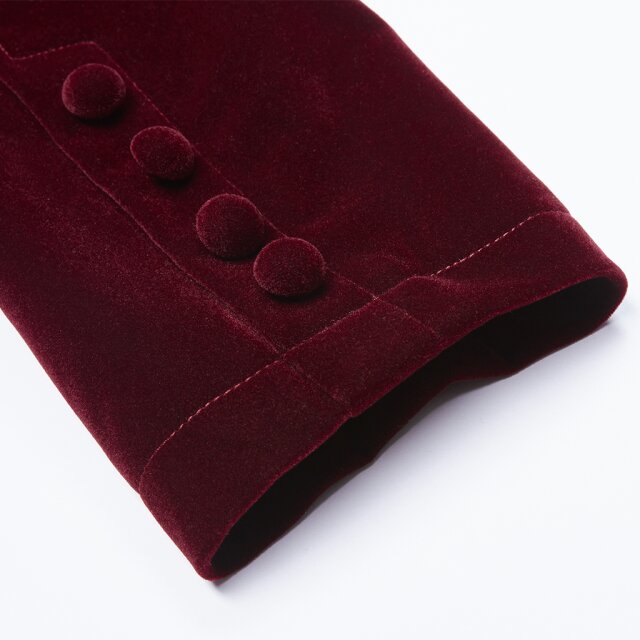 Punk Rave Velvet Coat Poppet in black or red red XL