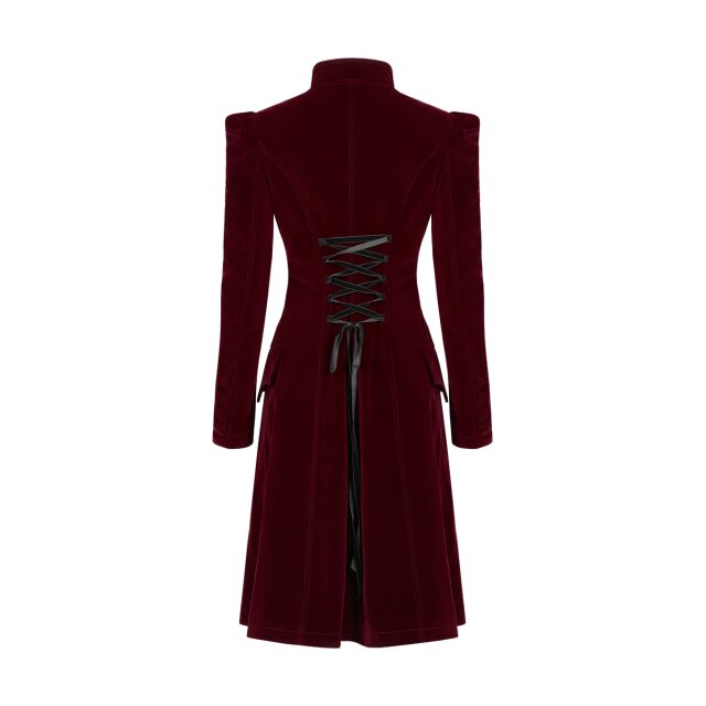 Punk Rave Velvet Coat Poppet in black or red red XL