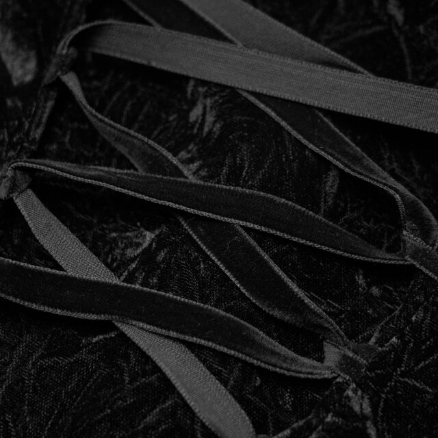 PUNK RAVE Velvet Ruffle Blouse Beautiful Nightmare