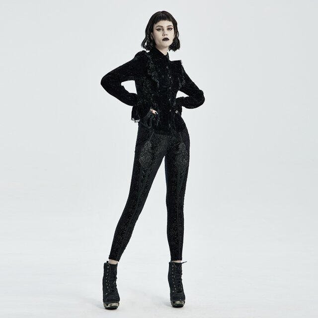 PUNK RAVE Velvet Ruffle Blouse Beautiful Nightmare