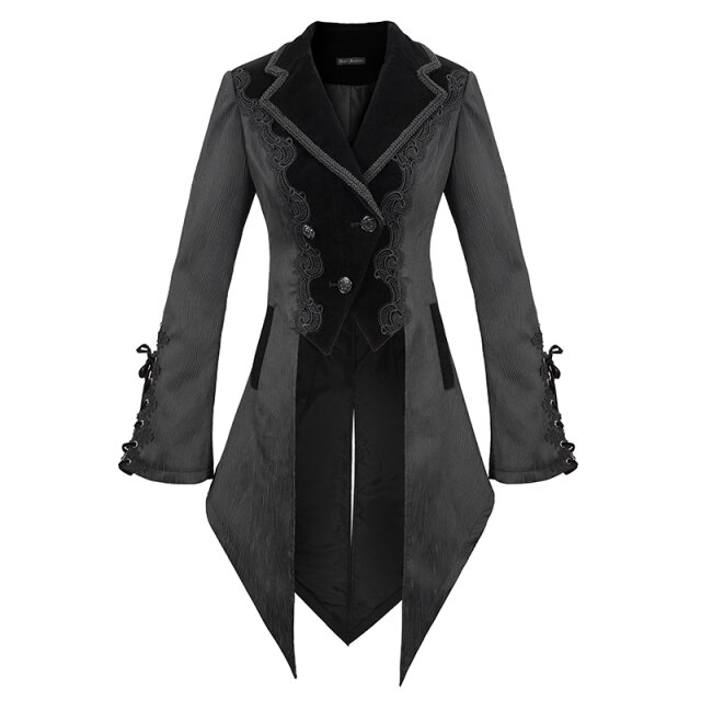 Ladies Black Frock Coat Constanze