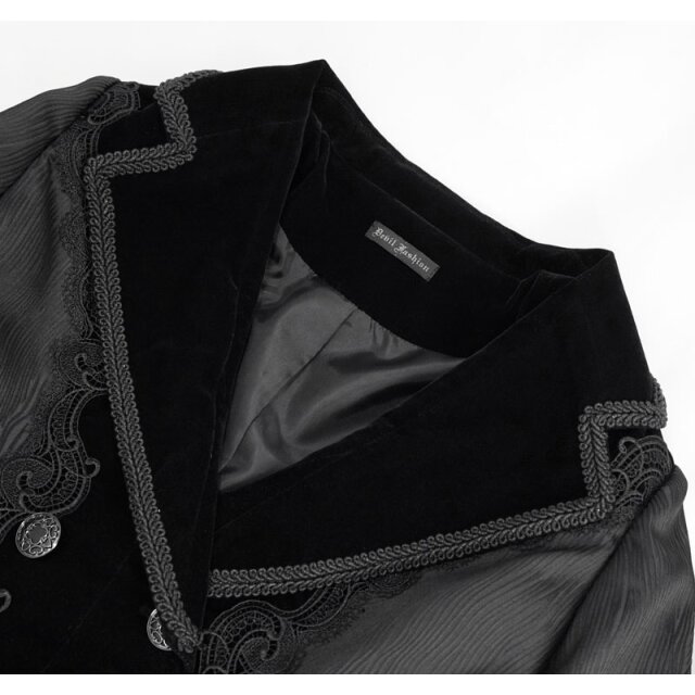 Ladies Black Frock Coat Constanze