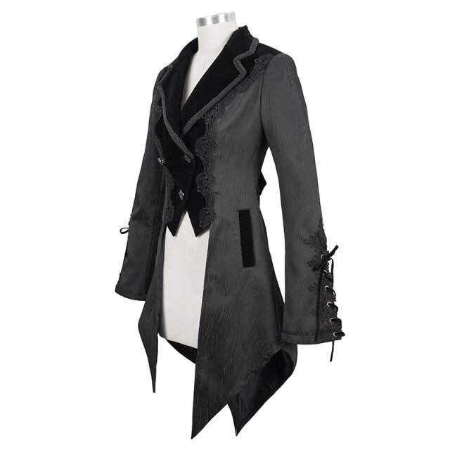 Ladies Black Frock Coat Constanze