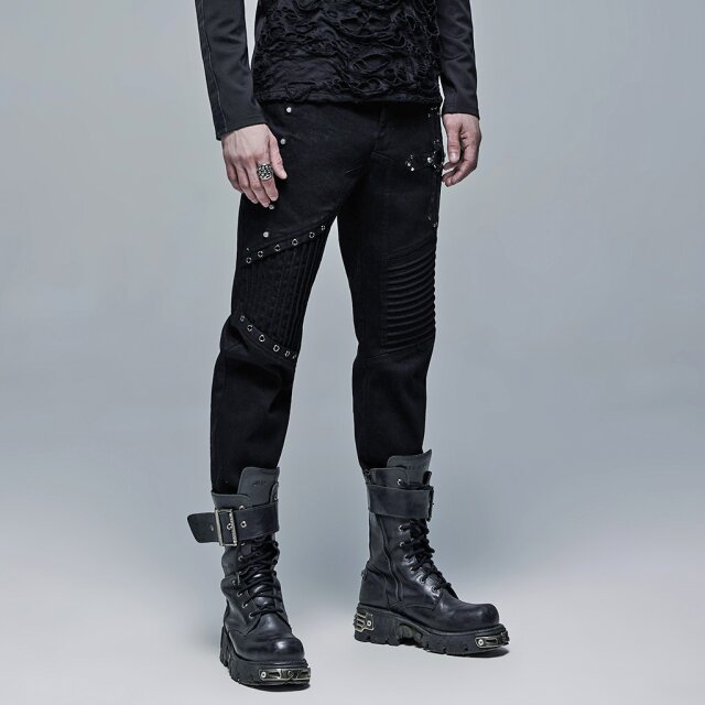 PUNK RAVE Trousers Nigrum Anima with Cross