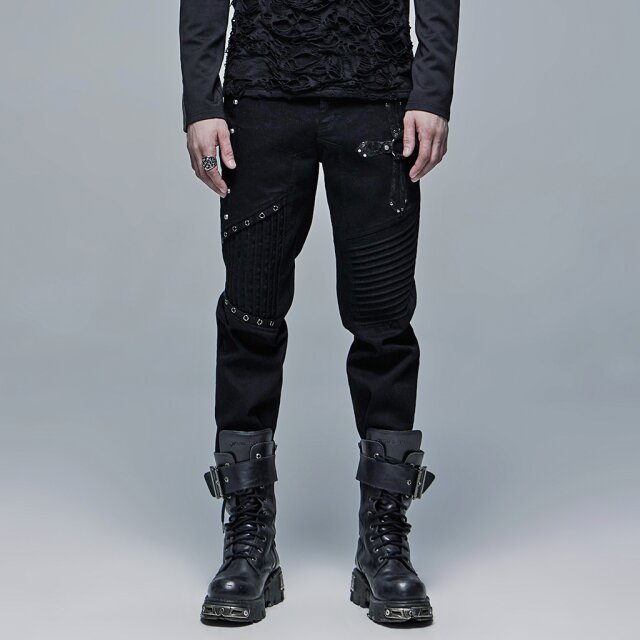 PUNK RAVE Trousers Nigrum Anima with Cross