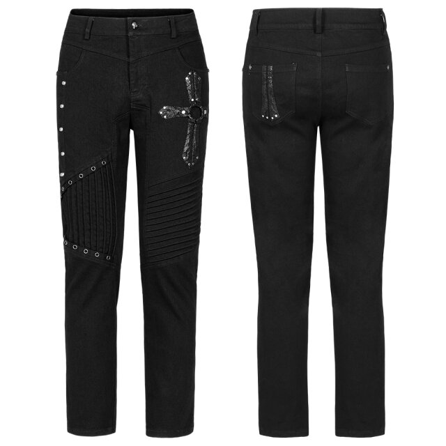 PUNK RAVE Hose Nigrum Anima mit Kreuz 5XL