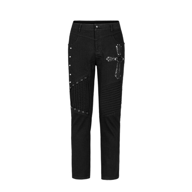 PUNK RAVE Hose Nigrum Anima mit Kreuz 5XL