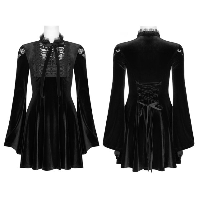 PUNK RAVE Velvet Mini Dress Banshee