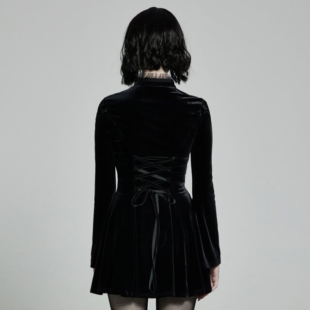 PUNK RAVE Velvet Mini Dress Banshee