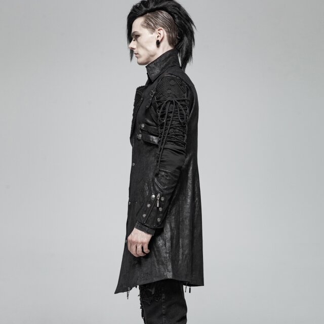 PUNK RAVE Gothic Coat Witch Hunter in black