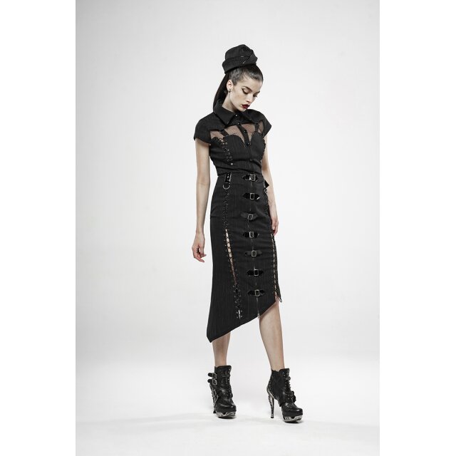 PUNK RAVE Midi Military Skirt Division