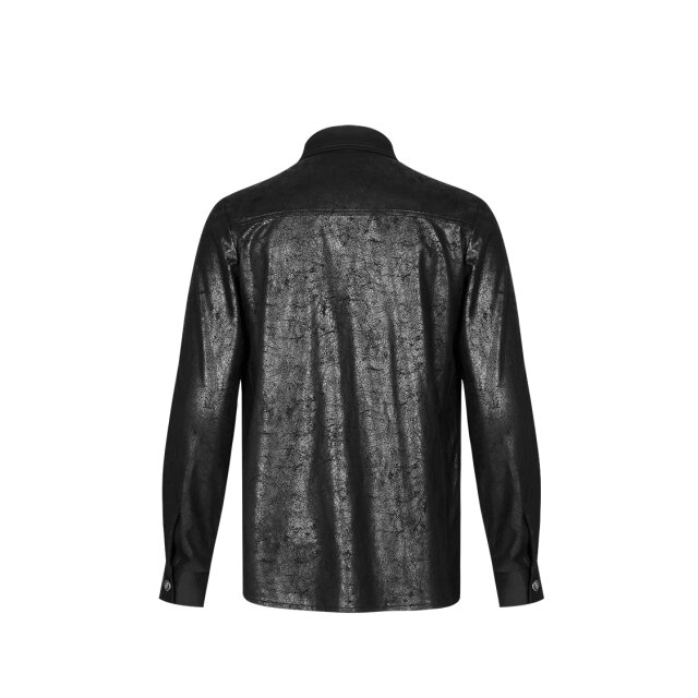 PUNK RAVE Gothic-Uniform Hemd Space Ranger mit Velours-Rücken L