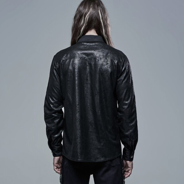 PUNK RAVE Gothic-Uniform Hemd Space Ranger mit Velours-Rücken L