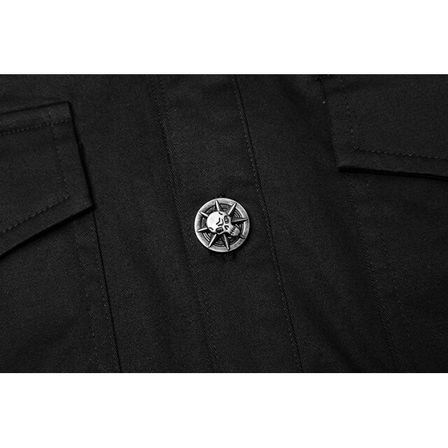 PUNK RAVE Gothic-Uniform Hemd Space Ranger mit Velours-Rücken L