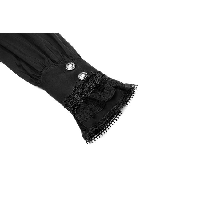 PUNK RAVE Ruffle Shirt Preacher black or white black