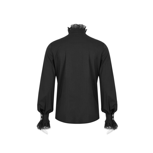PUNK RAVE Ruffle Shirt Preacher black or white black