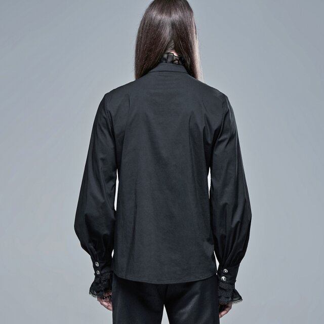 PUNK RAVE Ruffle Shirt Preacher black or white black
