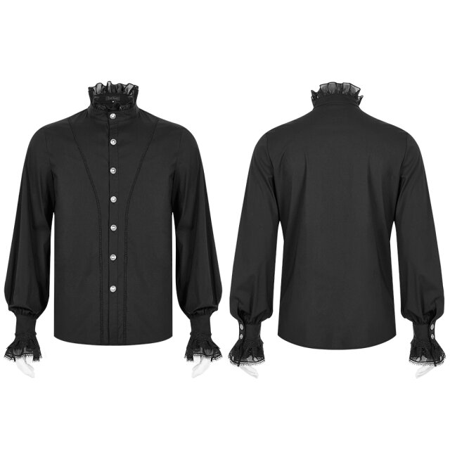 Elastisches PUNK RAVE Gothic-Hemd (WY-1320BK & WH) in...