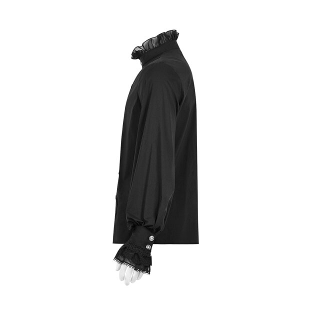 PUNK RAVE Ruffle Shirt Preacher black or white black