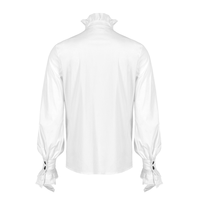 PUNK RAVE Ruffle Shirt Preacher black or white white