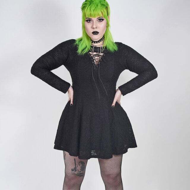 PUNK RAVE Mini Dress Dust in Destroyed Optics