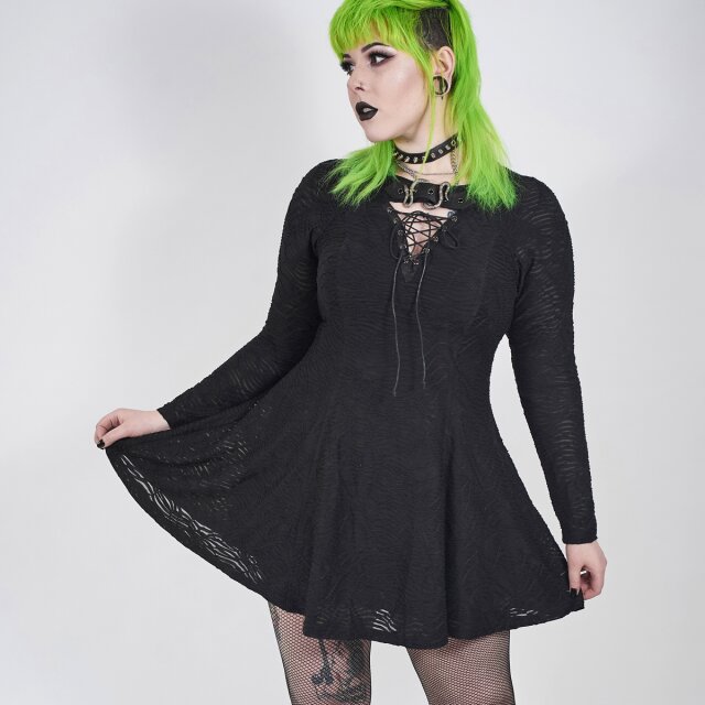 PUNK RAVE Mini Dress Dust in Destroyed Optics
