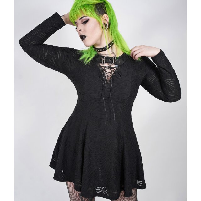 PUNK RAVE Mini Dress Dust in Destroyed Optics
