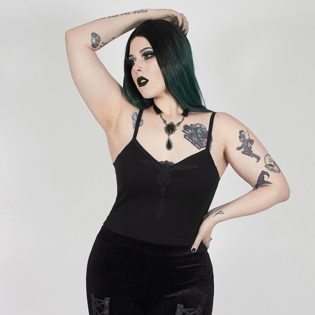 Punk Rave Plus Size Strapshirt with Lace