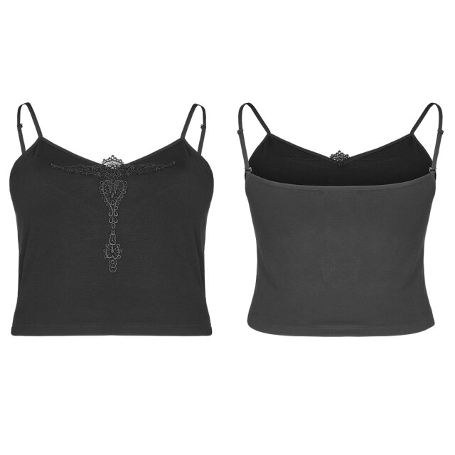 Punk Rave Plus Size Strapshirt with Lace