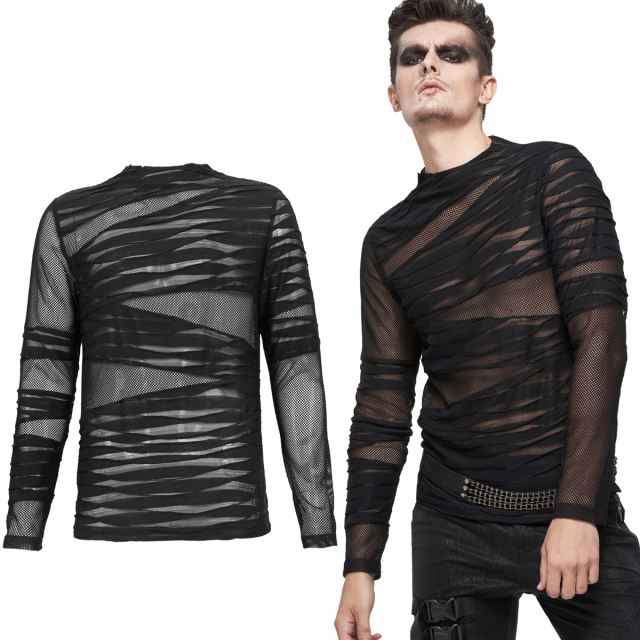 Devil Fashion long-sleeved fishnet shirt in an end-time...